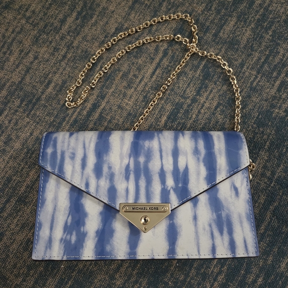 Michael Kors Handbags - Michael Kors Blue Tie-Dye Clutch
